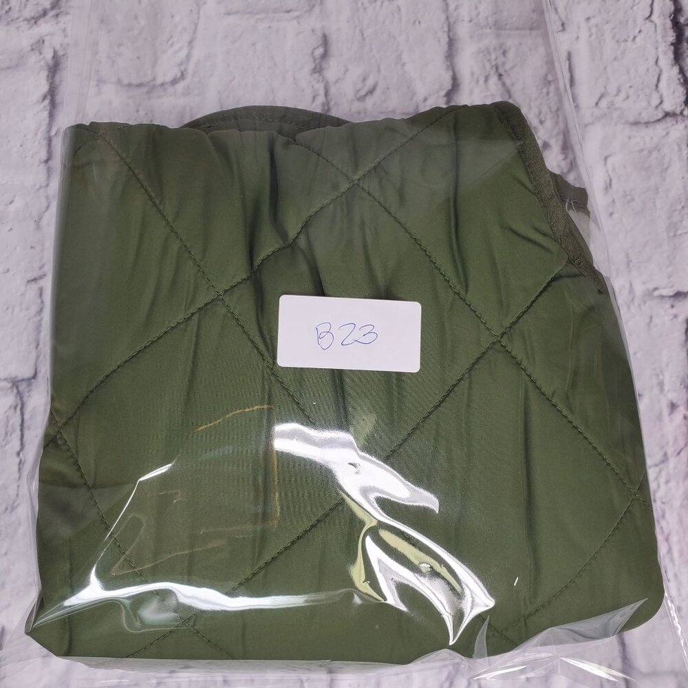 J. Crew Mercantile Womens Quilted Puffer Vest Sz XS Olive Green Full Zip VGC - Picture 10 of 10